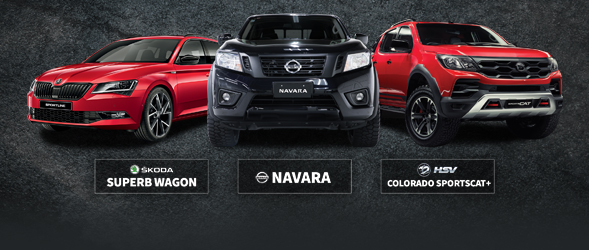 Skoda Superb Wagon, Nissan Navara, HSV Colorado Sportscat+