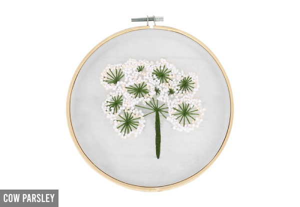 DIY Transparent Plant Pattern Embroidery Kit for Beginners - Four Patterns Available & Option for Two
