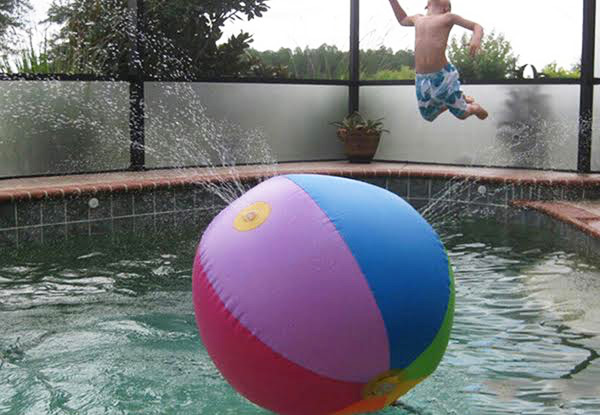 Inflatable Water-Spraying Beach Ball