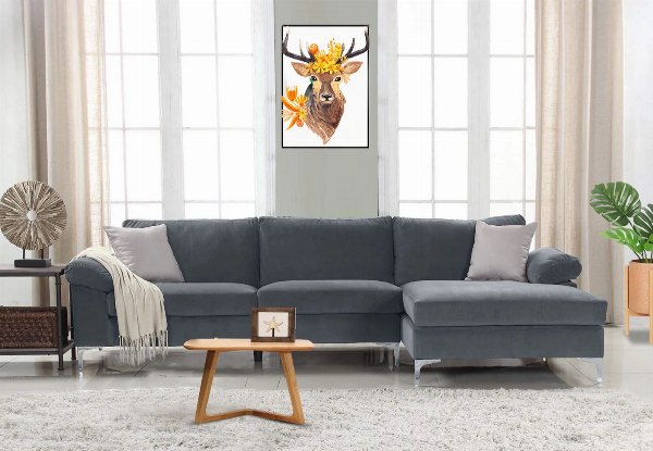 Ronni Upholstered Sectional Sofa - Available in Three Colours & Option with Left or Right Chaise