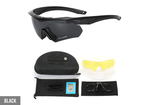 Polarised Glasses with Three Lenses - Available in Three Colours & Option for Two-Pack
