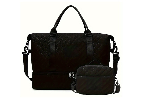 Two-Piece Travel Duffel Bag Set - Available in Three Colours & Option for Two Sets