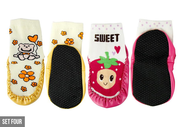 Two-Pack of Kids Socks - Options for Cartoon Kids Socks or Moccasin Socks