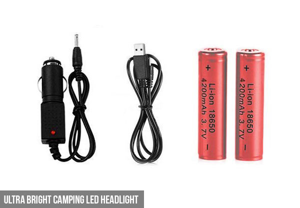 $19.90 for a 1600 Lumen Adjustable Focus Torch with USB Charger or $24.99 for an Ultra Bright Camping LED Headlight