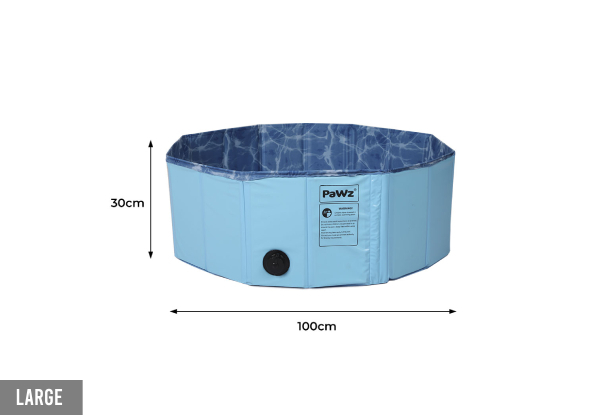 PaWz Foldable Pet Swimming Pool - Five Sizes Available