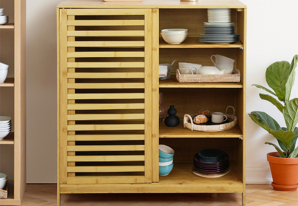 Levede Four-Tier Bamboo Shoe Cabinet