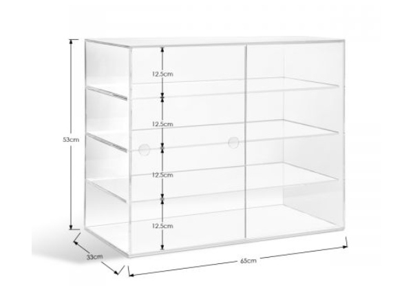 Three-Tier Acrylic Cake Display Cabinet - Option for Four-Tier