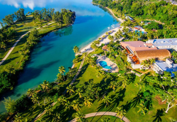 Per-Person Twin-Share for a Seven-Night Vanuatu Escape in a Tropical Garden View Room at Holiday Inn Resort Vanuatu incl. Airport Transfers, Buffet Breakfast, Local Discounts & VUV$20,000 in Resort Credit - Option for Child