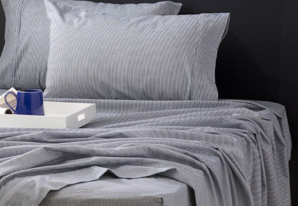 Park Avenue 175GSM Egyptian Cotton Flannelette Sheet Set - Available in Two Styles & Seven Sizes