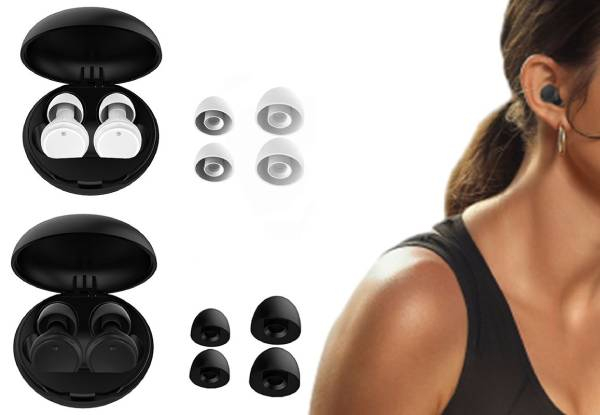 Silicone Noise Reduction Sleep Ear Plugs - Available in Two Colours & Option for Two-Pack