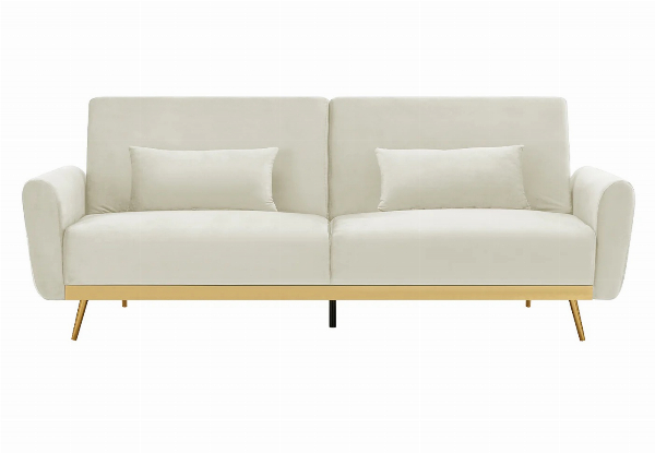 Limpley Elegant Velvet Sofa Bed - Available in Four Colours