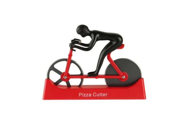 Stainless Steel Novelty Bicycle Pizza Cutter - Two Colours Available