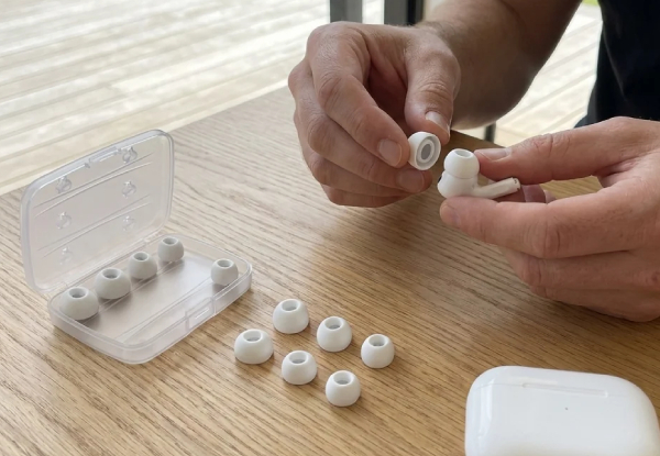 Four Pairs Silicone Ear Tips Compatible with Apple AirPods Pro 3