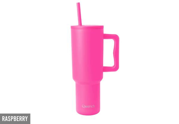 Qwench 1.1L Insulated Tumbler with Straw - Six Colours Available