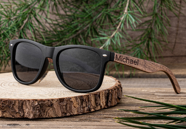 Custom Engraved Wooden Sunglasses with Box