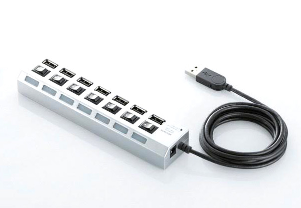 Portable High-Speed Seven-Port USB Hub Strip with Free Delivery