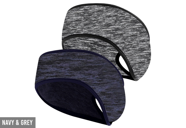 Two-Piece Ear Warmer Headband with Ponytail Hole - Available in Two Options