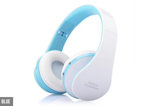 Wireless Bluetooth Foldable Headphones - Four Colours Available with Free Delivery