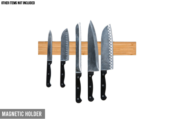 Bamboo Magnetic Knife Holder Range - Two Options Available