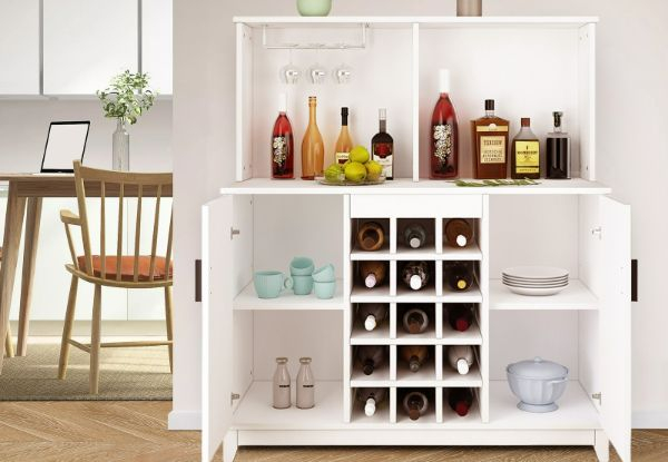 Bar Cabinet for Liquor & Glasses