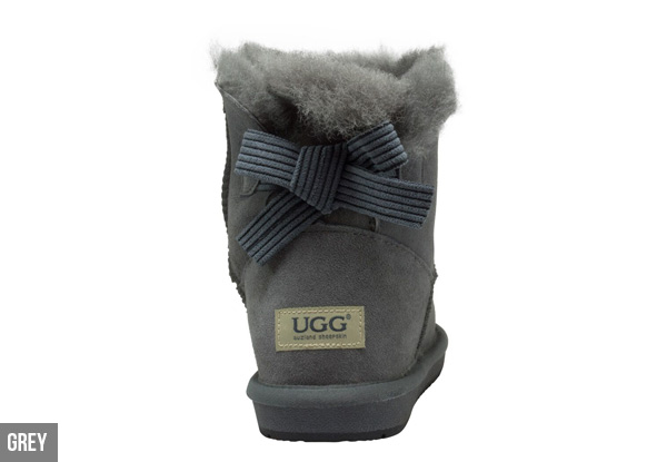 Comfort Me Women's 'Stella' Australian Made Memory Foam Mini Ribbon UGG Boots - Three Colours Available