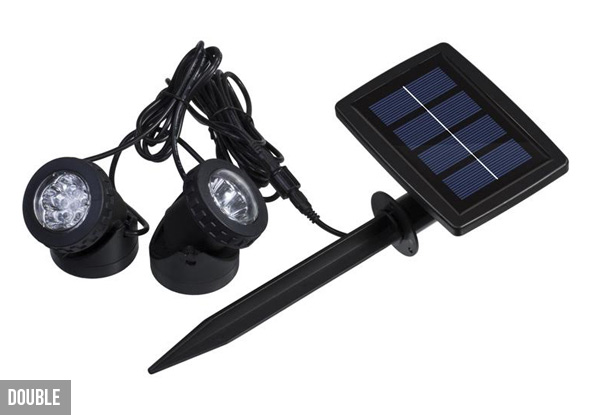 Solar LED Garden Fountain Pool Double Lights - Option for Triple Lights