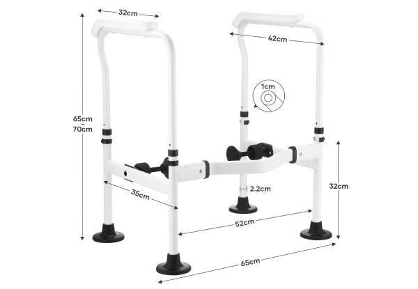 Adjustable Safety Bathroom Handrail