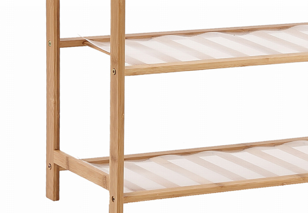 Levede Five-Tier Bamboo Shoe Organiser - Two Sizes Available