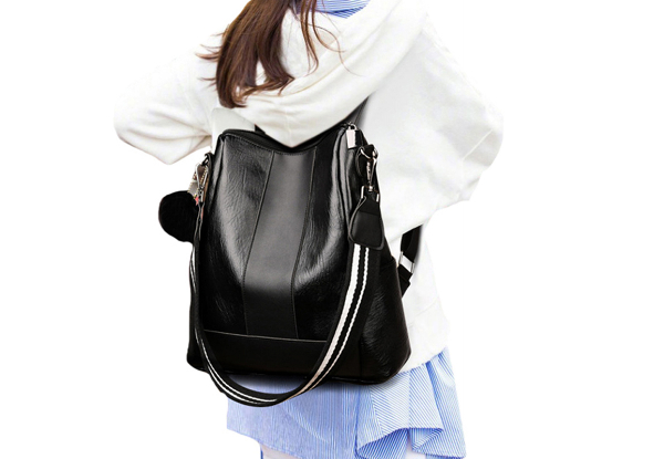 Women PU Leather Backpack - Available in Two Colours & Option for Two-Piece