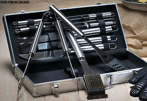 10-Piece BBQ Tool Set with Carry Case