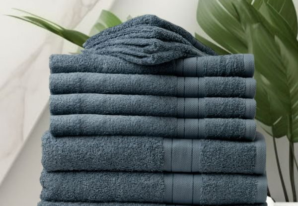 14-Piece Royal Comfort 100% Cotton Mirage Towel Set - Five Colours Available