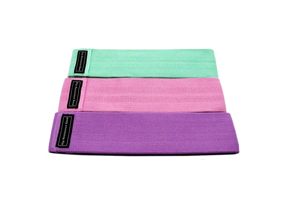 Three-Piece Set of Fabric Fitness Resistance Bands