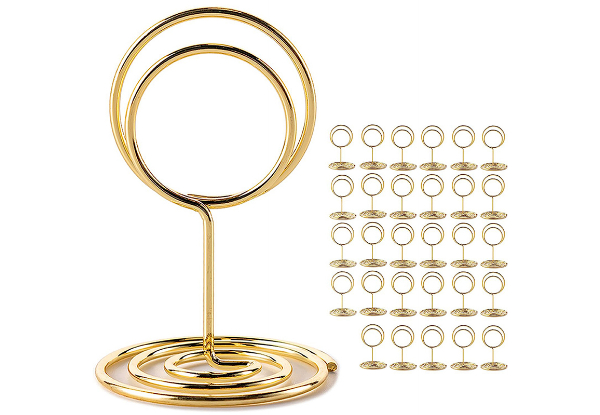 30-Piece Table Card Holder Set - Available in Two Colours & Option for Two Sets