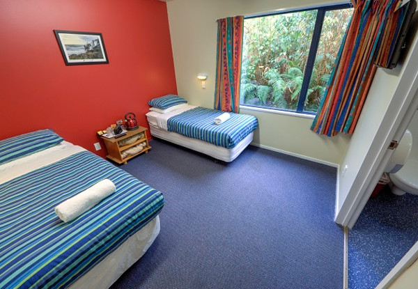 Two-Night YHA Franz Josef Accommodation for Two Adults - Options for Private Room or Private Ensuite or Family Room incl. up to Four Children