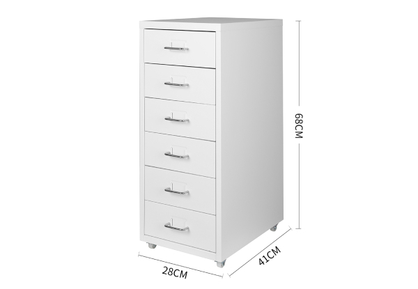 Levede Six-Drawer Steel Rack Storage Cabinet