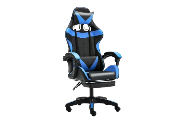 Gaming Chair Office Chair with Headrest & Foot Rest - Seven Colours Available