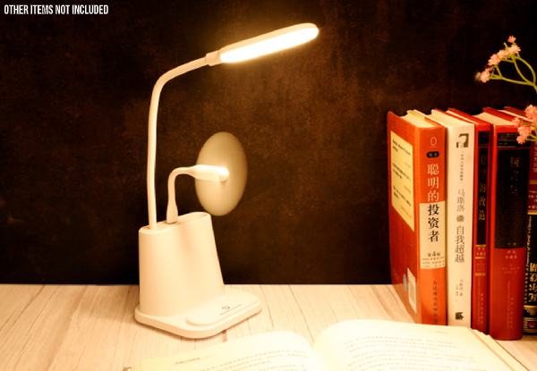 USB Rechargeable Touch Dimming Table Lamp - Two Colours Available