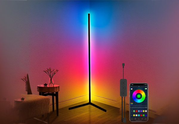 RGB 120cm Floor Lamp Bluetooth Mobile Phone App Controlled Streaming Light
