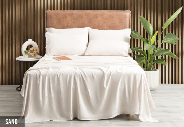 Ddecor Home Ultra Plush Vintage Washed Microfibre Sheet Set - Available in Six Colours & Five Sizes