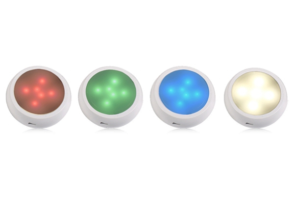 Six-Pack of Colourful Remote-Control Night Lights