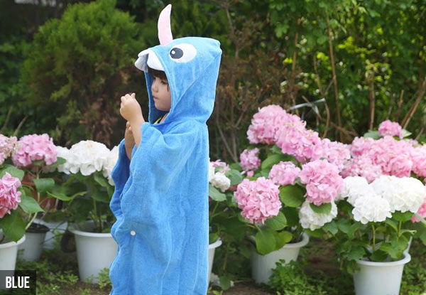 Kids' Cotton Dragon Hooded Bathrobe - Two Colours Available