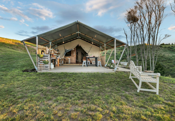 Romantic Two-Night Glamping Experience for Two People incl. Outdoor Heated Bath with Aromatherapy Oils, Bubbles & a High Tea Plate