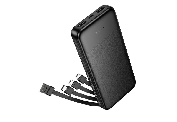Titan PowerUp 10000mAh Power Bank with 4 Built-In Cables