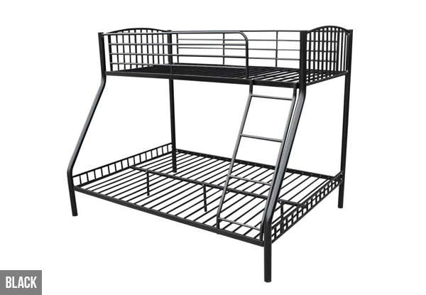 Metal Triple Bunk Bed - Two Colours Available