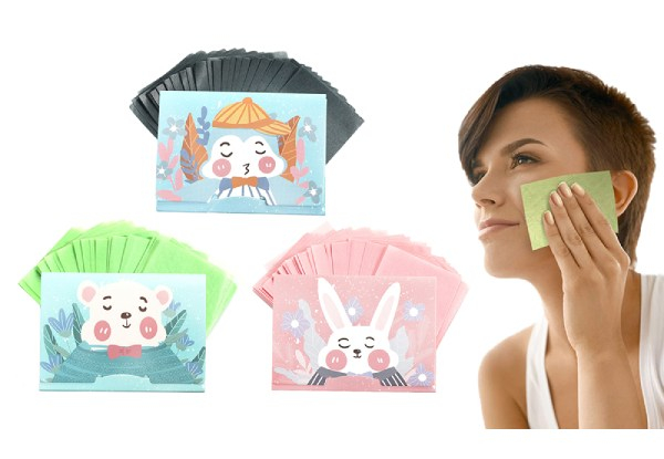 Four-Pack Face Blotting Paper - Four Colours & Option for Six-Pack Available