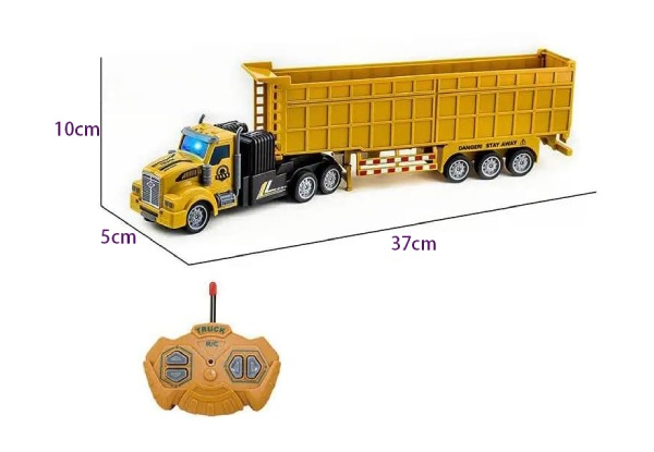 Four-Channel Remote Control Dump Truck with Trailer Toy