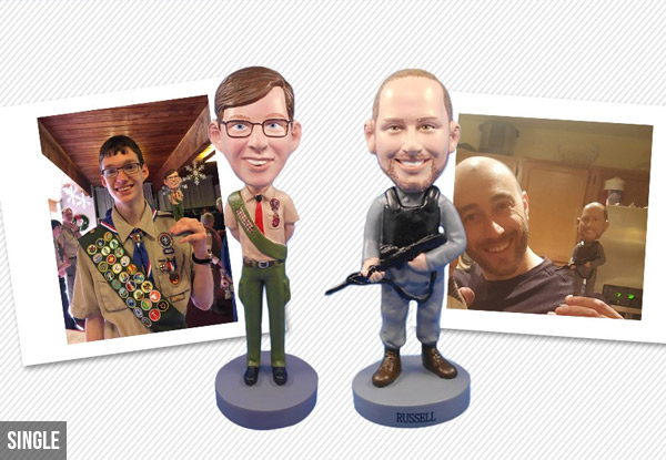 Custom-Made Personalised Bobblehead - Options for Single, Couple or Family Sets