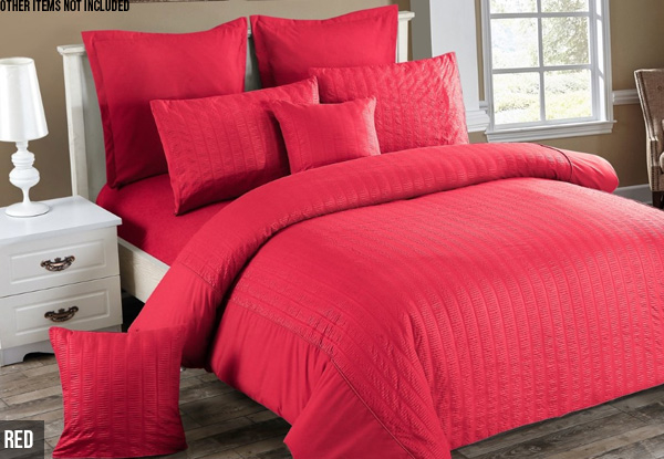 Seersucker Duvet Cover Set - Three Sizes & Five Colours Available with Free Delivery