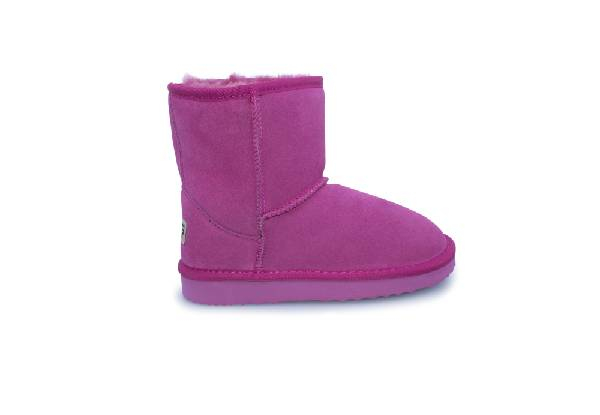 Ugg Roughland Kids Water-Resistant Short Suede Classic Sheepskin Boots - Available in Two Colours & Six Sizes