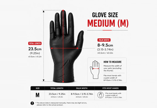 100-Piece Nitrile Disposable Gloves - Available in Two Sizes